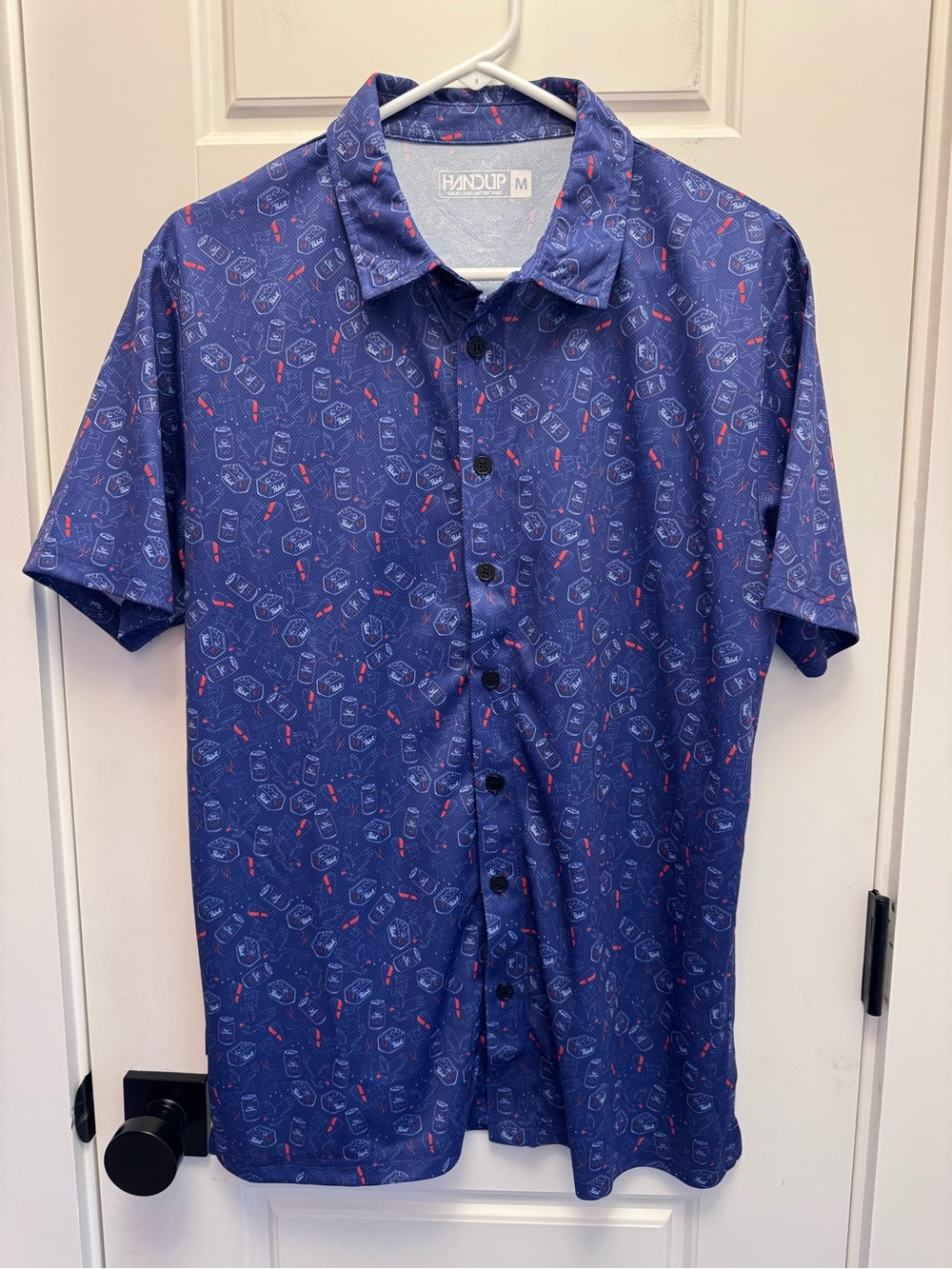 HandUp Pabst Blue Ribbon BBQ Button Up size Medium
